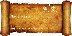 Madl Kira névjegykártya